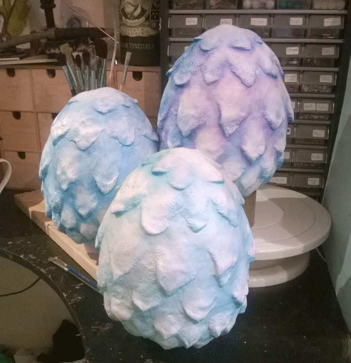 Polyurethane casting of dragon eggs