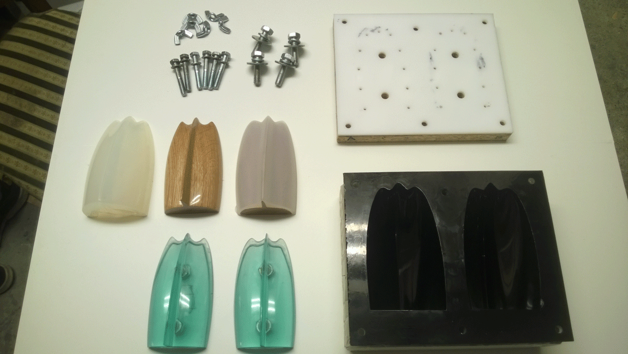 Støbeform i glasfiber til at støbe silikone
